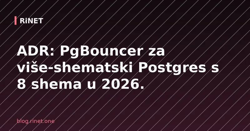 ADR: PgBouncer za više-shematski Postgres s 8 shema u 2026.