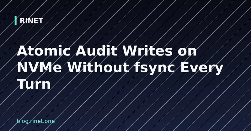 NVMe atomske audicijske upisivanja bez fsync-a