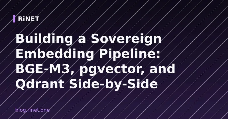 Izgradnja suverenog embedding pipelinea: BGE-M3, pgvector i Qdrant usporedno