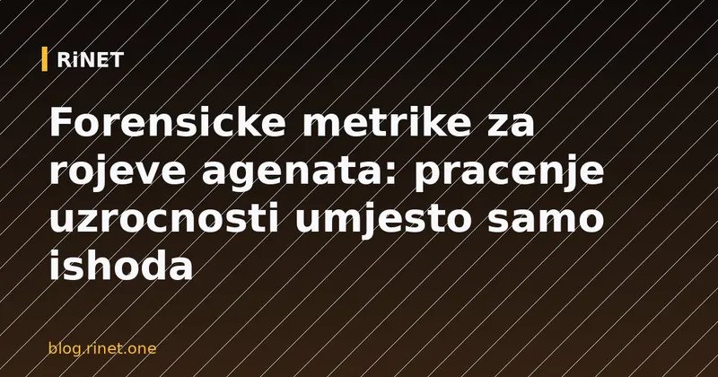 Forensicke metrike za rojeve agenata: pracenje uzrocnosti umjesto samo ishoda