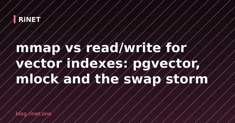 mmap vs read/write za vektorske indekse: pgvector, mlock i olujni swap