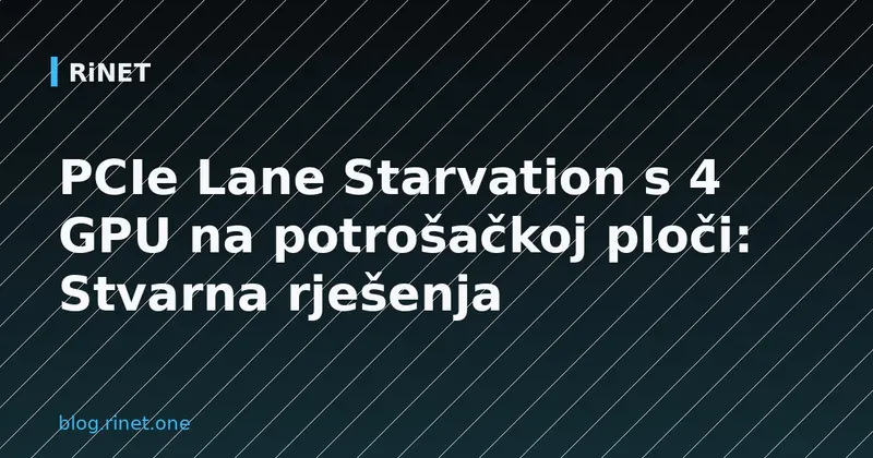PCIe Lane Starvation s 4 GPU na potrošačkoj ploči: Stvarna rješenja