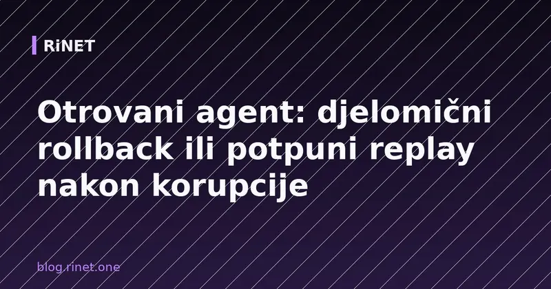 Otrovani agent: djelomični rollback ili potpuni replay nakon korupcije