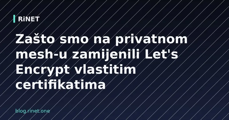 Zašto smo na privatnom mesh-u zamijenili Let's Encrypt vlastitim certifikatima