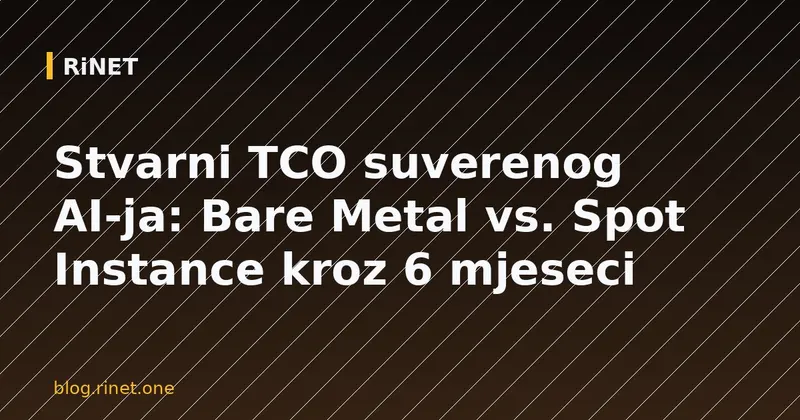 Stvarni TCO suverenog AI-ja: Bare Metal vs. Spot Instance kroz 6 mjeseci