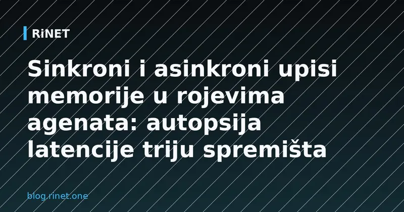 Sinkroni i asinkroni upisi memorije u rojevima agenata: autopsija latencije triju spremišta