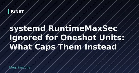 Systemd oneshot jedinice: RuntimeMaxSec ignoriran, što ih ograničava