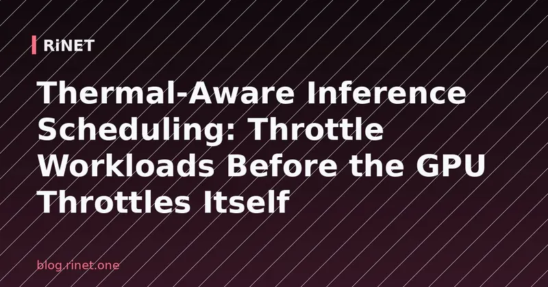 Thermal-Aware Inference Scheduling: Throttle Workloads Before the GPU Throttles Itself